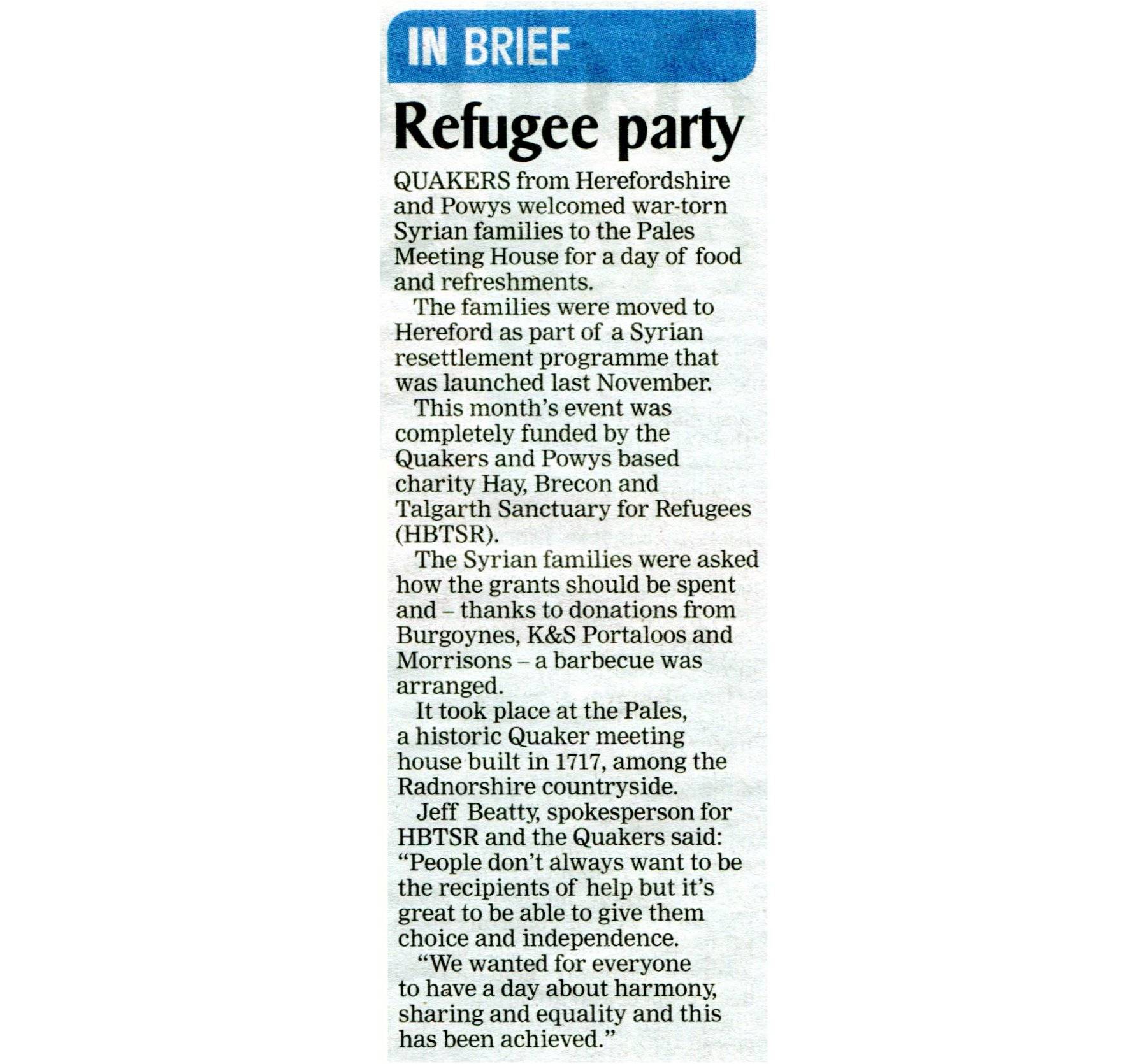 Refugee party