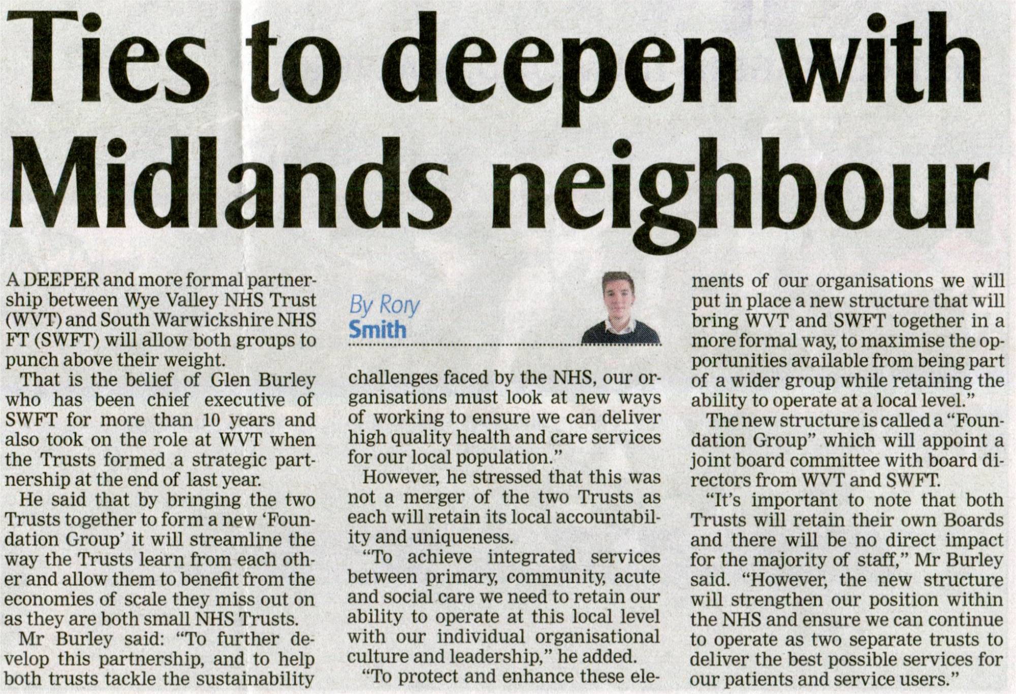 Ties to deepen with Midlands neighbour